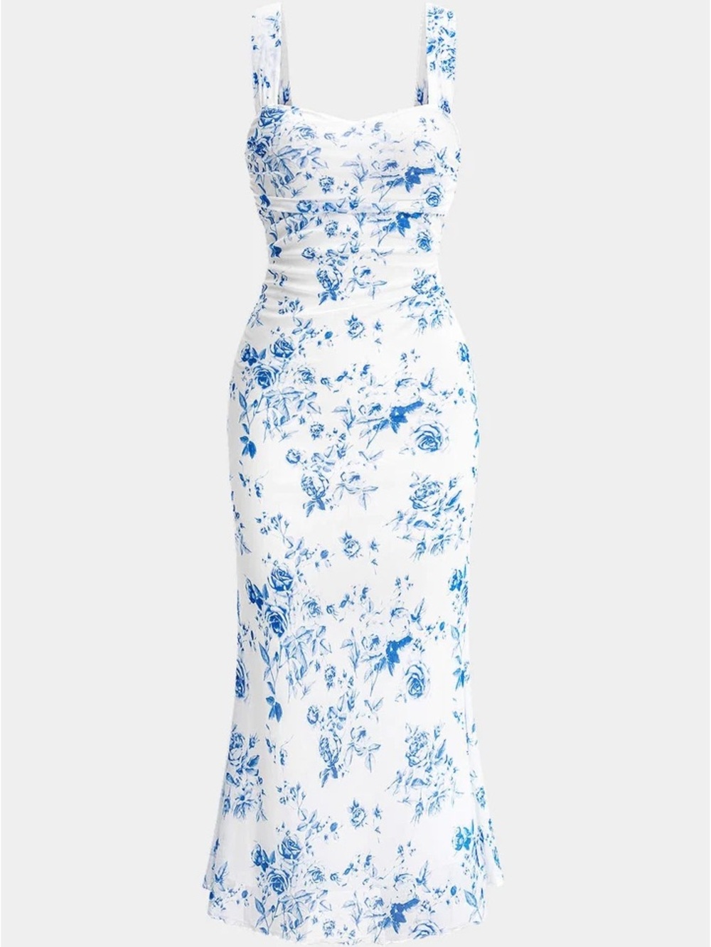 NWT Ditsy Floral Print Mesh Sleeveless Midi Dress